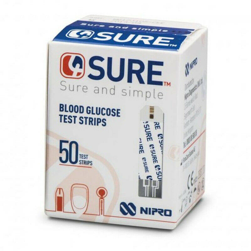 4Sure Blood Glucose Test Strips x 50