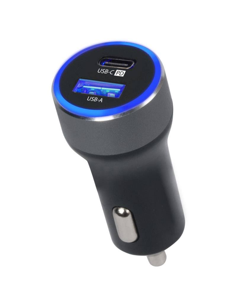 Fusebox Type C; USB A Car Charger in Black | 141 0471 FB2