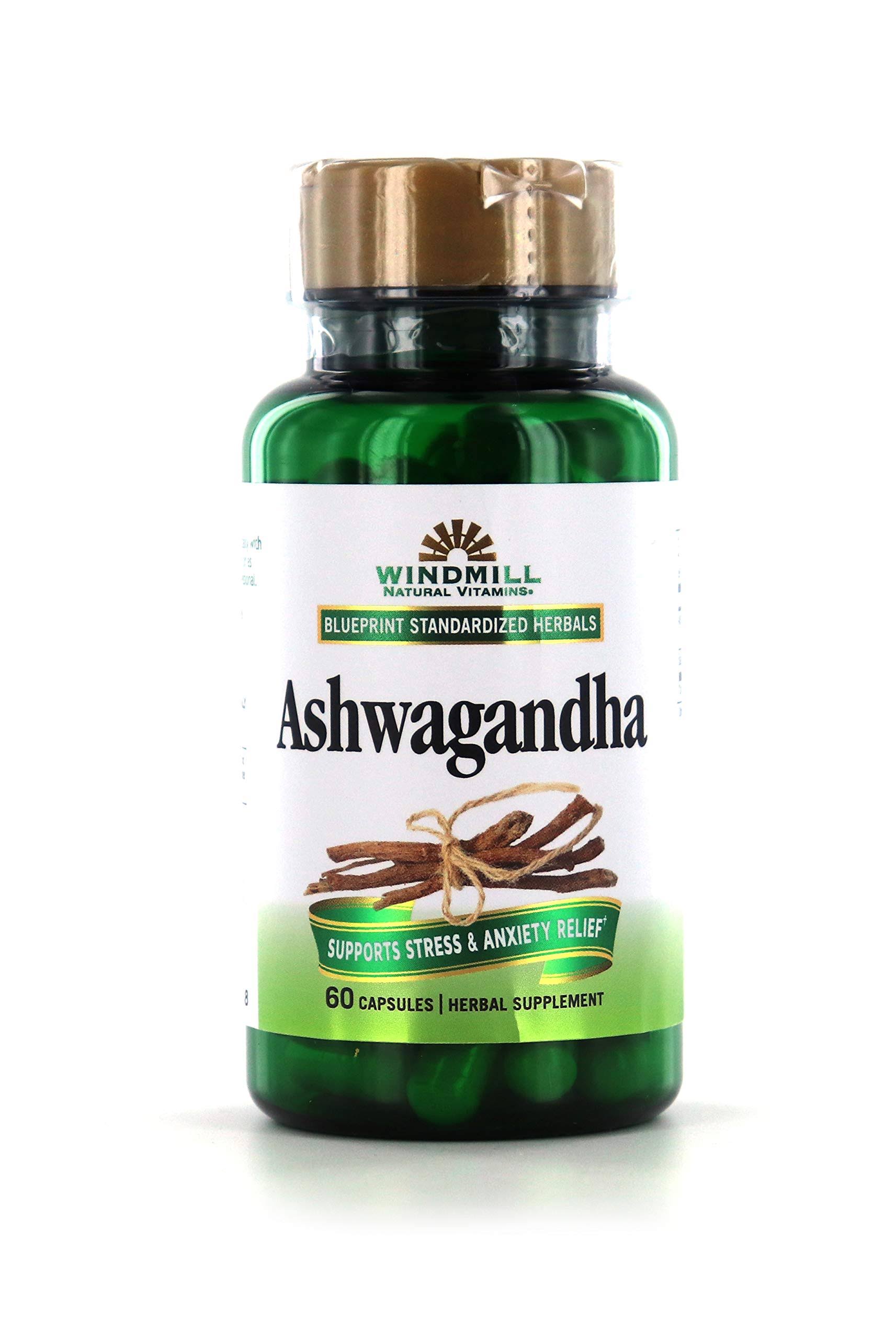 Windmill Health Aswagandha,1100 mg,60 Caps (Pack of 1)