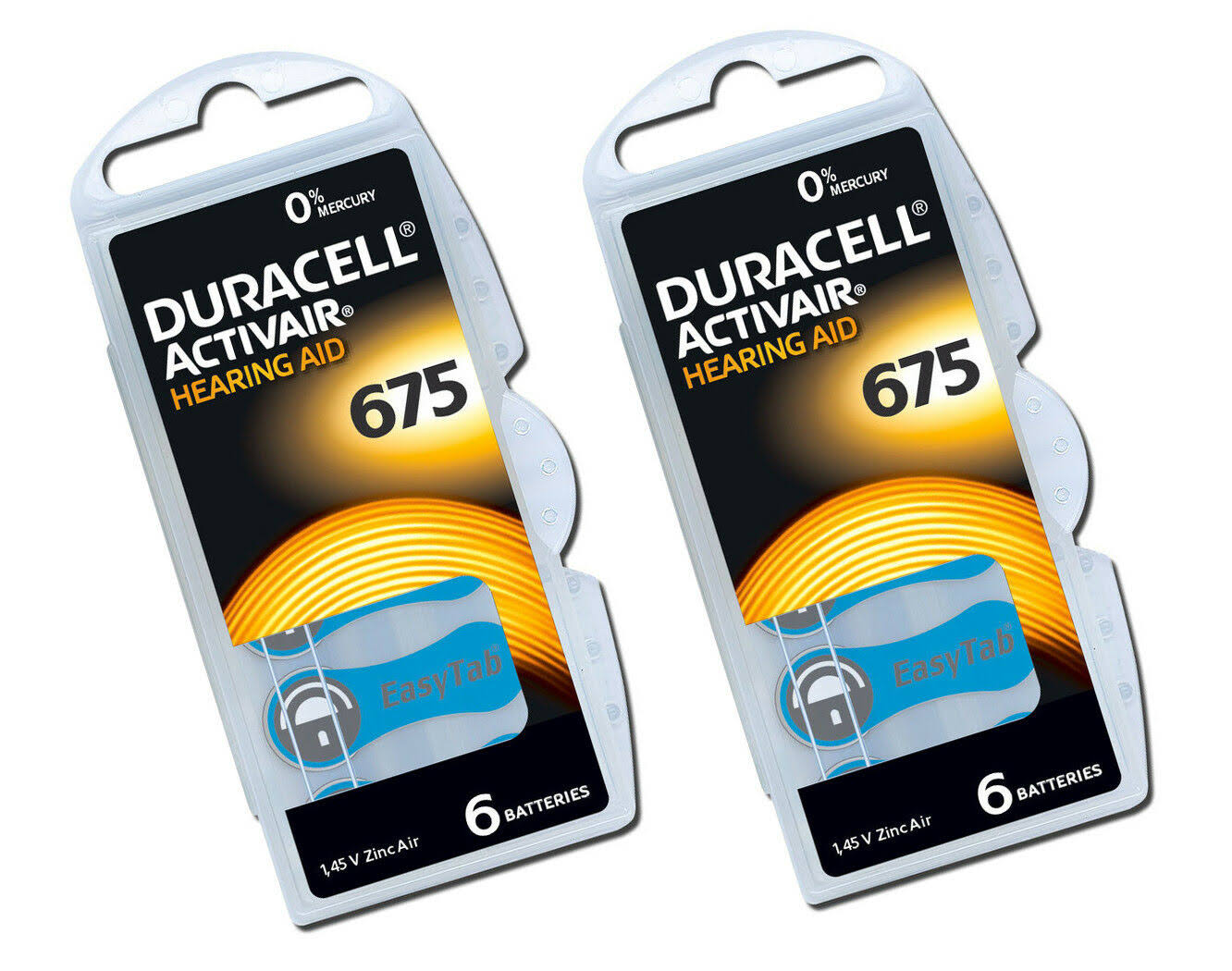 Duracell Activair Hearing Aid Batteries - x6