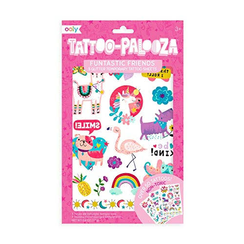 OOLY, Tattoo Palooza Skin-Friendly and Non-Toxic Temporary Tattoo for