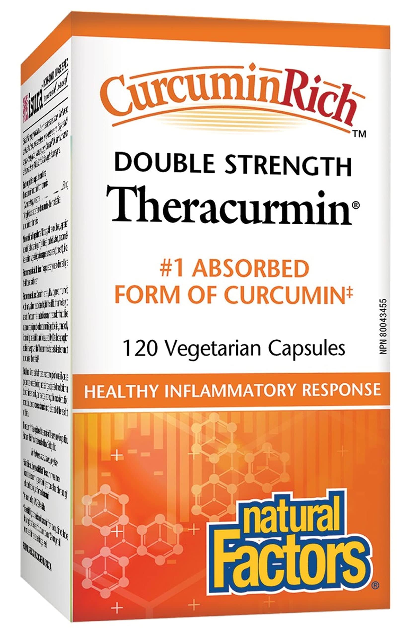Natural Factors CurcuminRich Double Strength Theracurmin 120 Vegetarian Caps