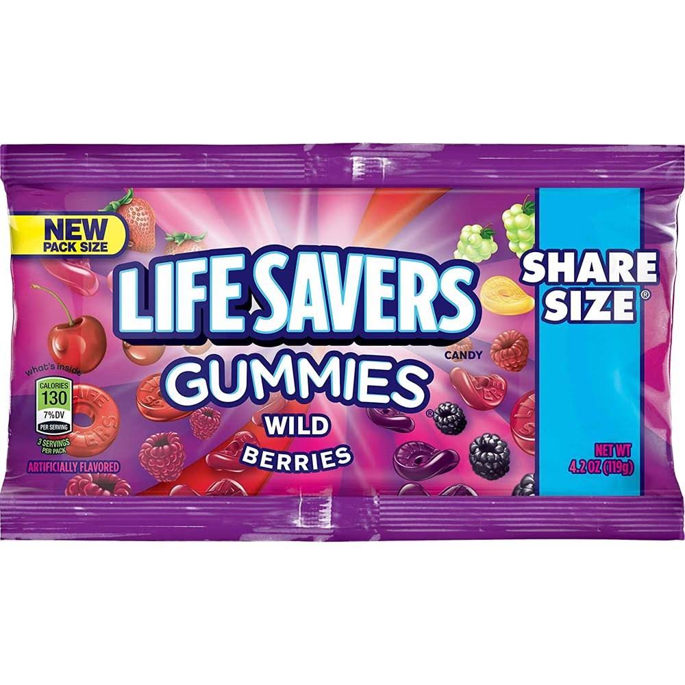 Lifesavers Gummies Candy - King Size, Wild Berries, 4.2oz