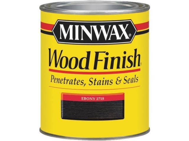 Minwax Interior Oil Based Wood Finish Stain - Ebony, 1/2 Pint