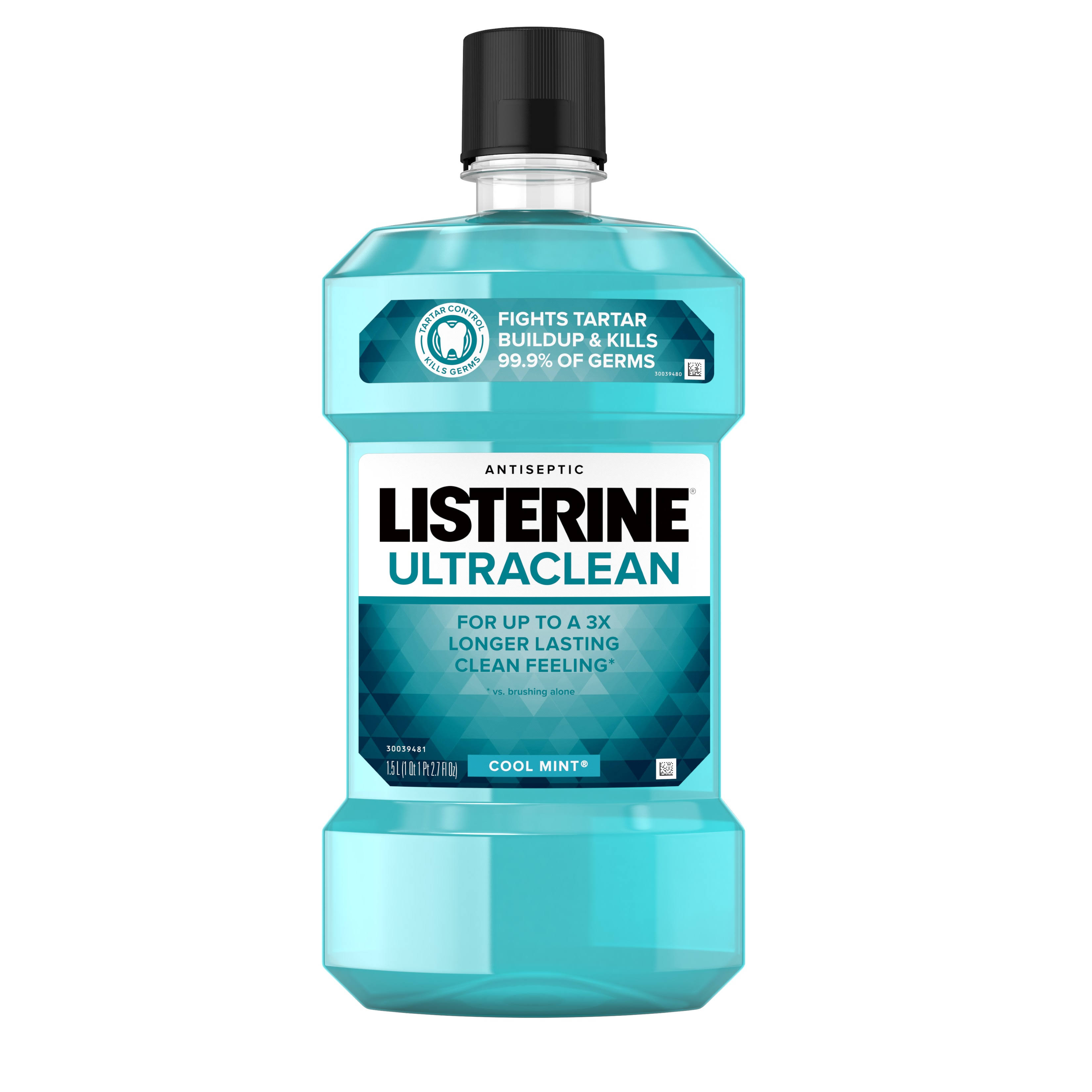 Listerine Ultraclean Antiseptic Mouthwash - Cool Mint, 1.5L