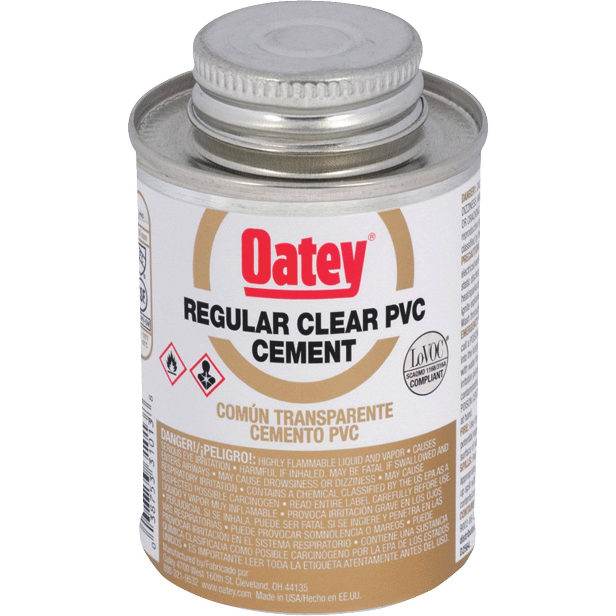 Oatey 31012 PVC Regular Cement - Clear, 4 oz