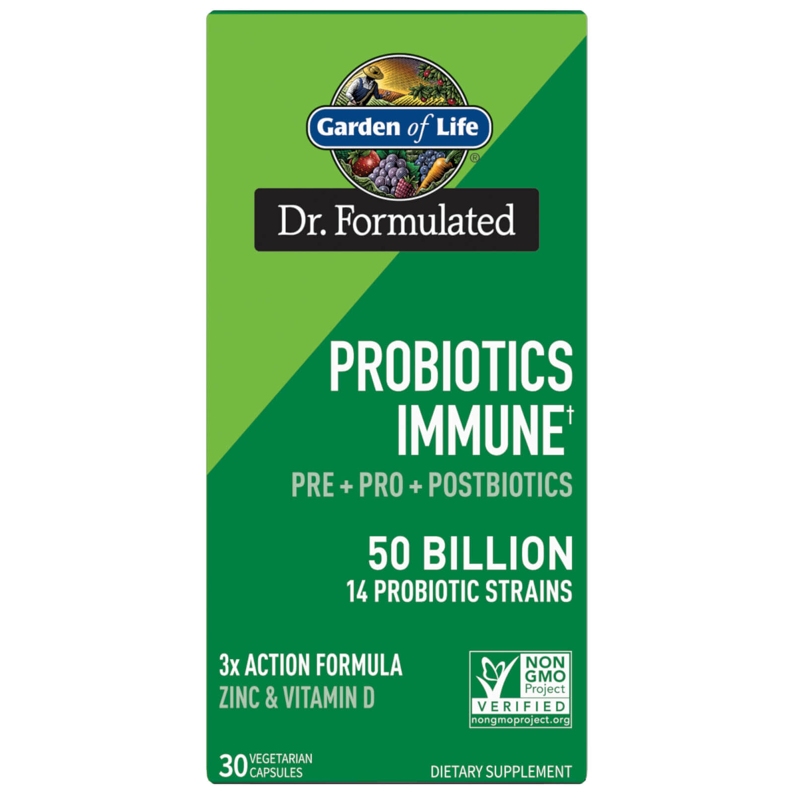 Garden of Life, Probiotics Immune, 50 Billion, 30 Vegetarian Capsules