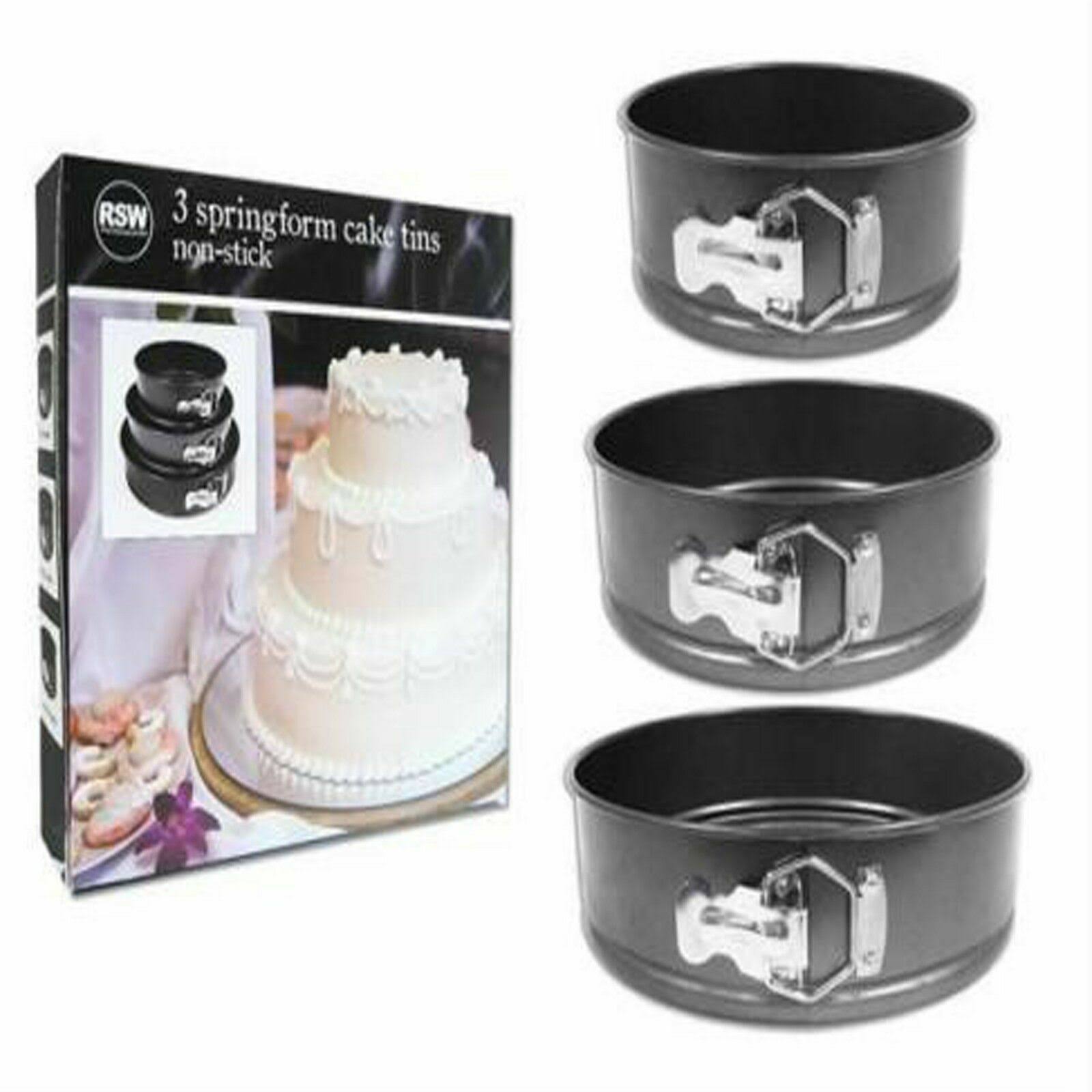 Set of 3 Non-Stick Cake Tins