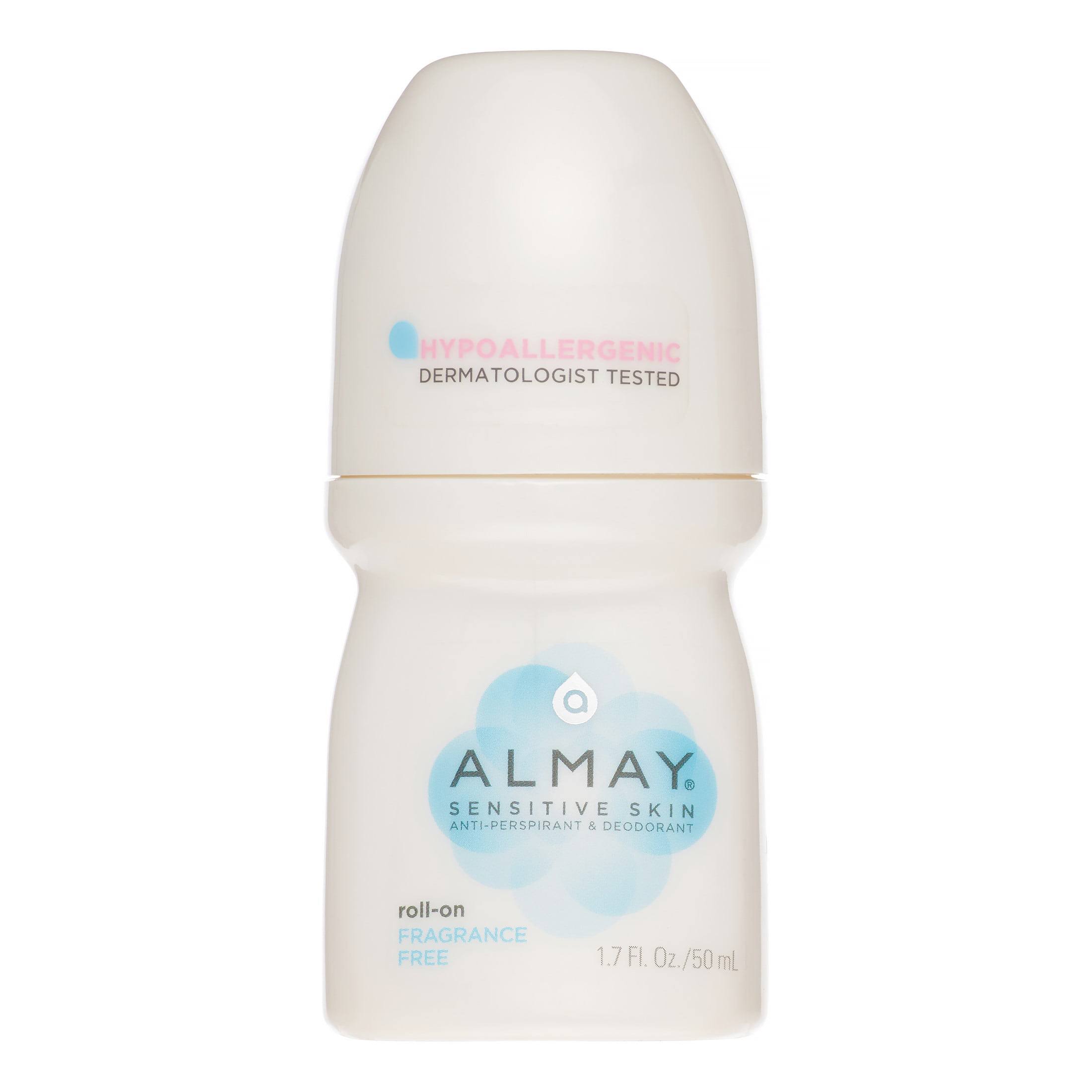Almay Anti-Perspirant & Deodorant Sensitive Skin Roll-On Fragrance Free - 1.7oz