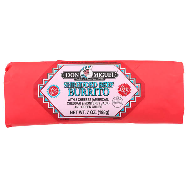 Don Miguel Burrito - Shredded Beef & Cheese With Green Chili, 198g