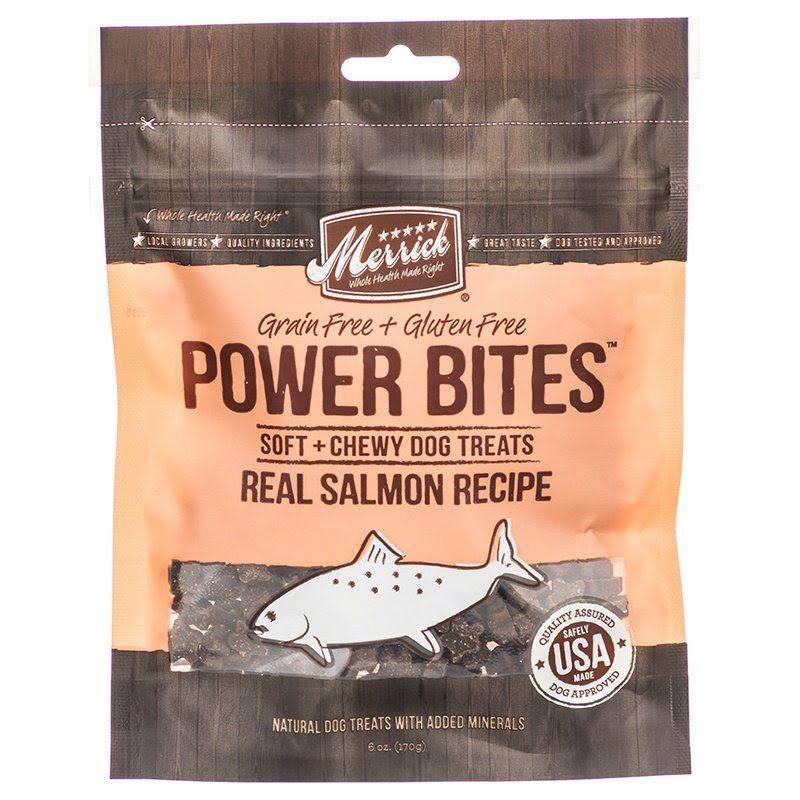 Merrick Grain Gluten Power Bites Dog Treats - 6oz, Salmon