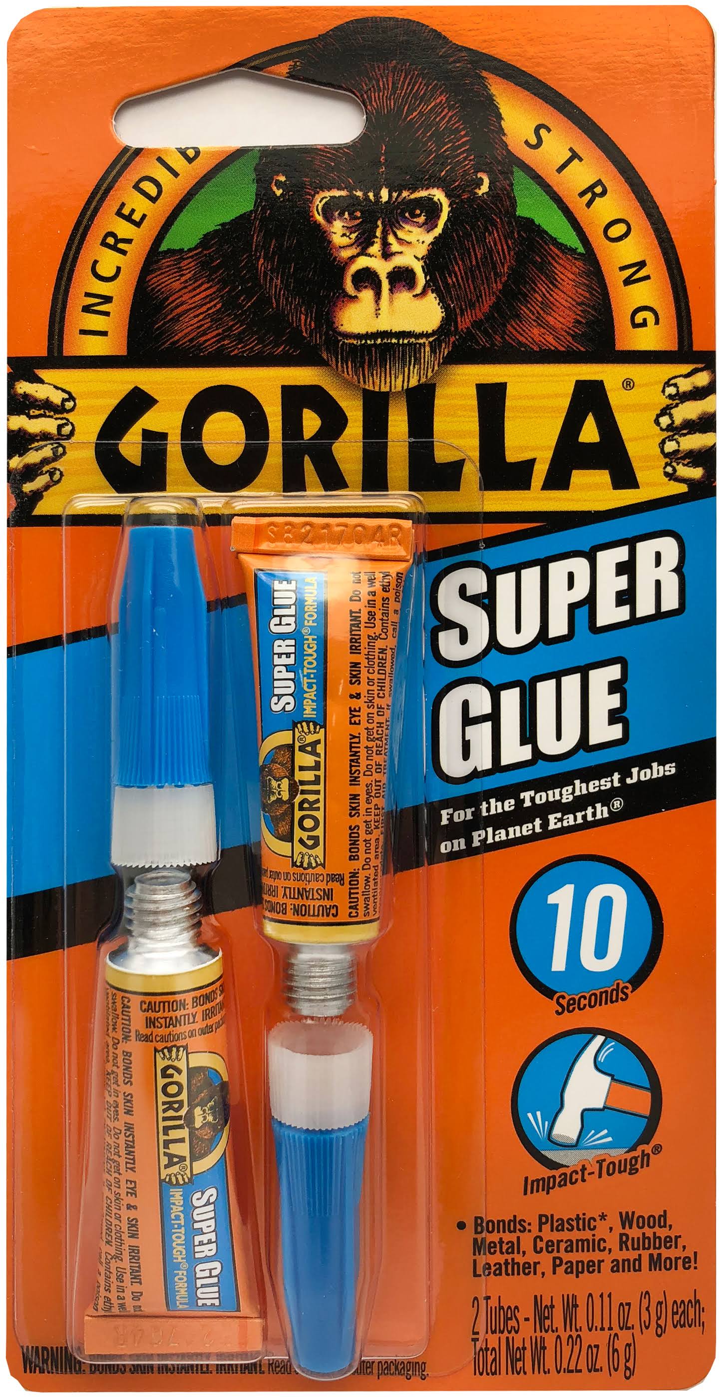 Gorilla Glue Super Glue - 0.21oz, 2pcs