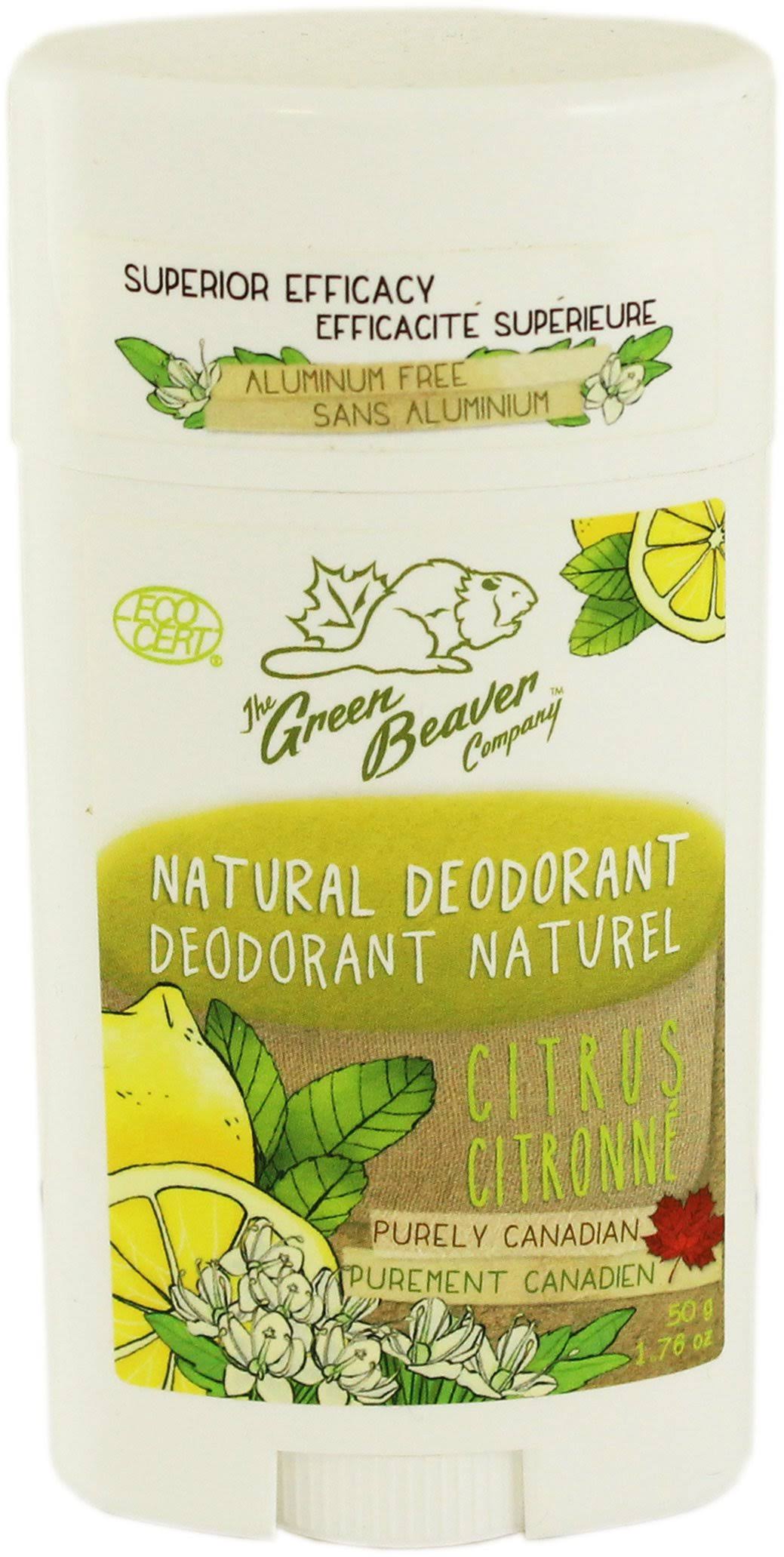Green Beaver Natural Deodorant, Citrus - 50.00 g