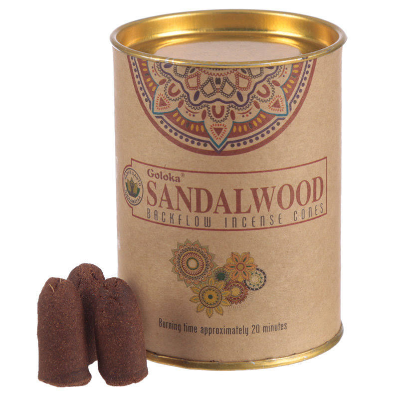 Goloka Backflow Incense Cones - Sandalwood