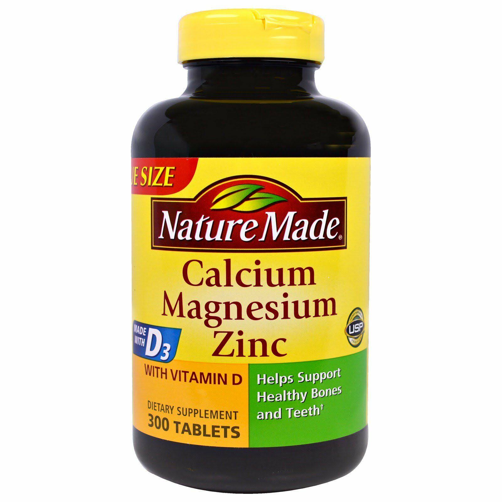 Nature Made Calcium Magnesium Zinc - 300 Capsules