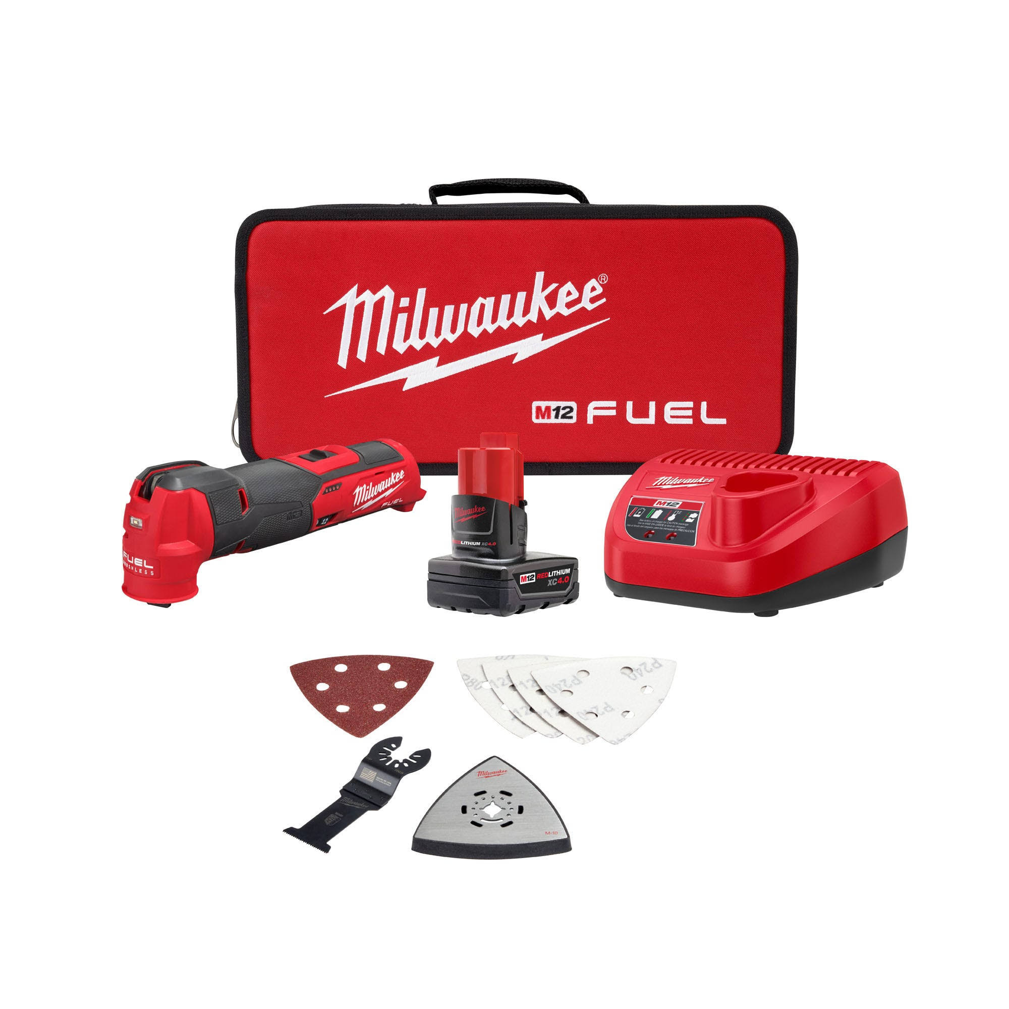 Milwaukee 2526-21XC M12 Fuel Oscillating Multi Tool Kit