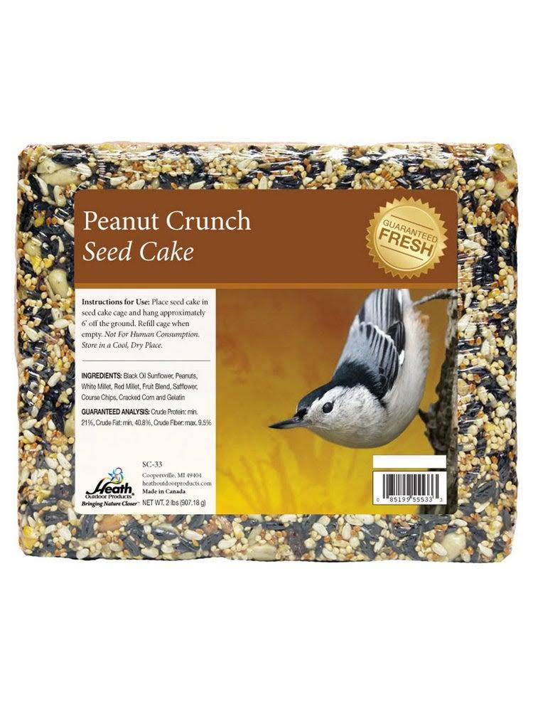 Heath Peanut Crunch Seed Cake for Wild Bird Seed Feeders - 2lb