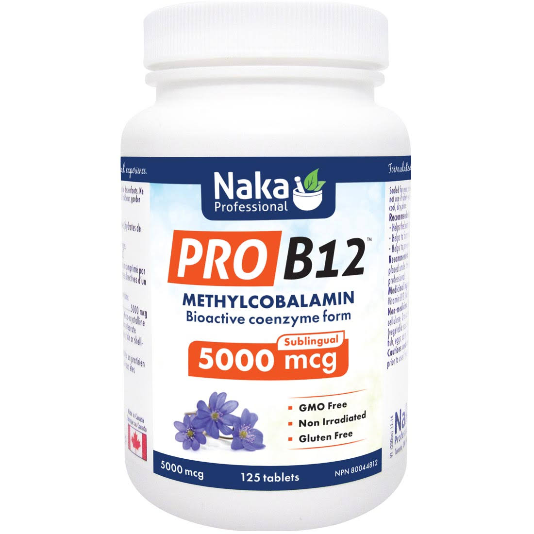 Naka Pro B12 Methylcobalamin 5000mcg, 125 Tablets