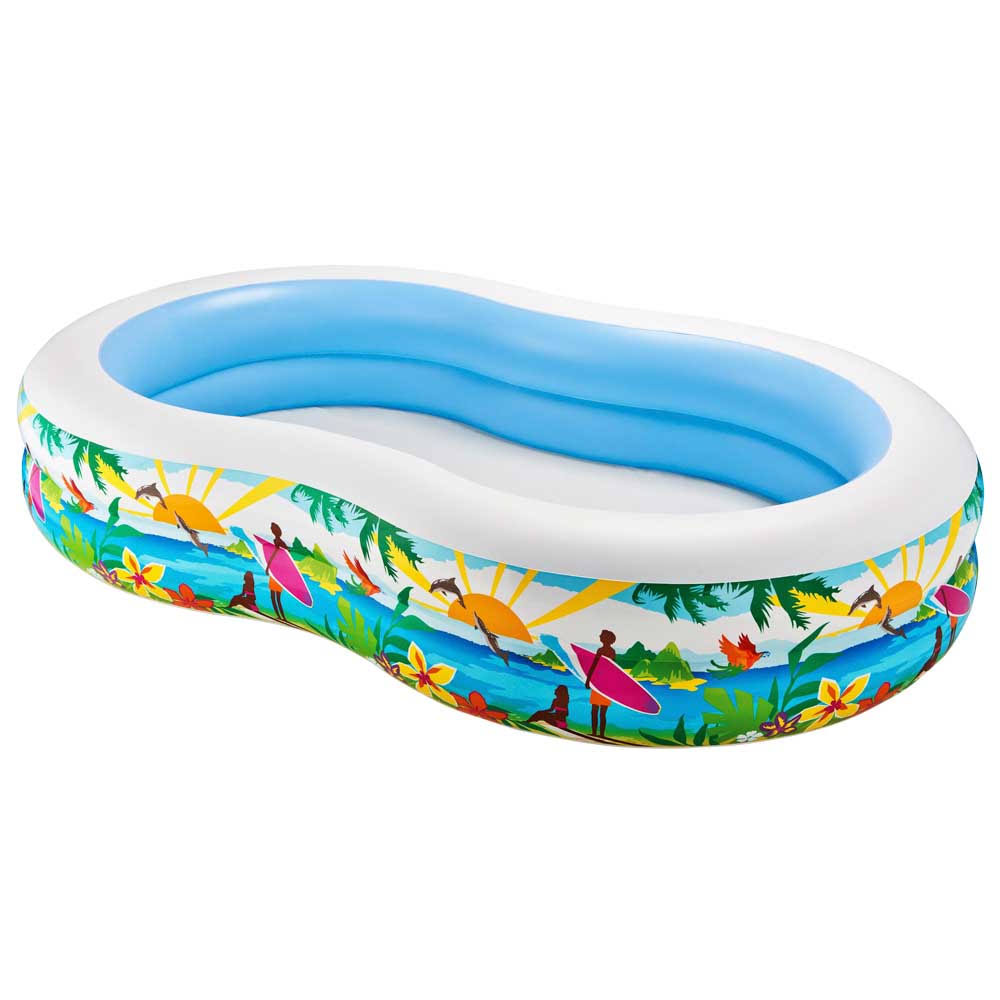Intex 56483EP Swim Center Family Inflatable Pool - Green, 103"x69"x22"