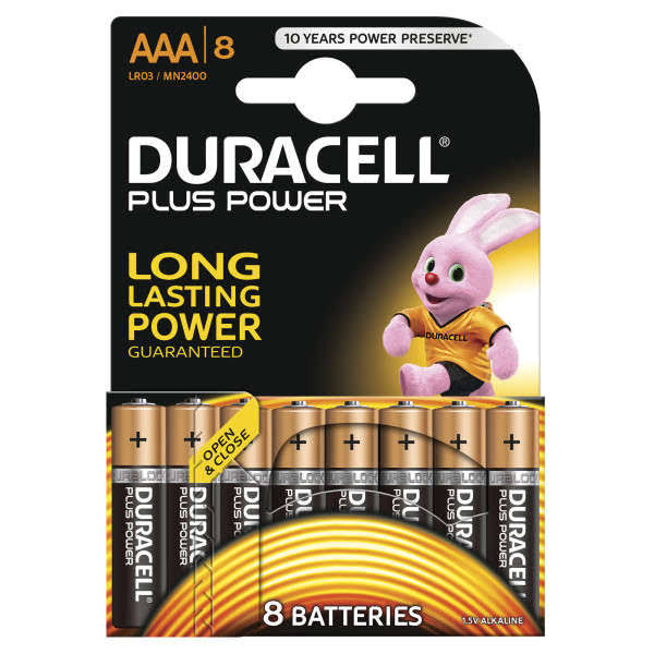 Duracell Plus Power Type AAA Alkaline Batteries - 8pk
