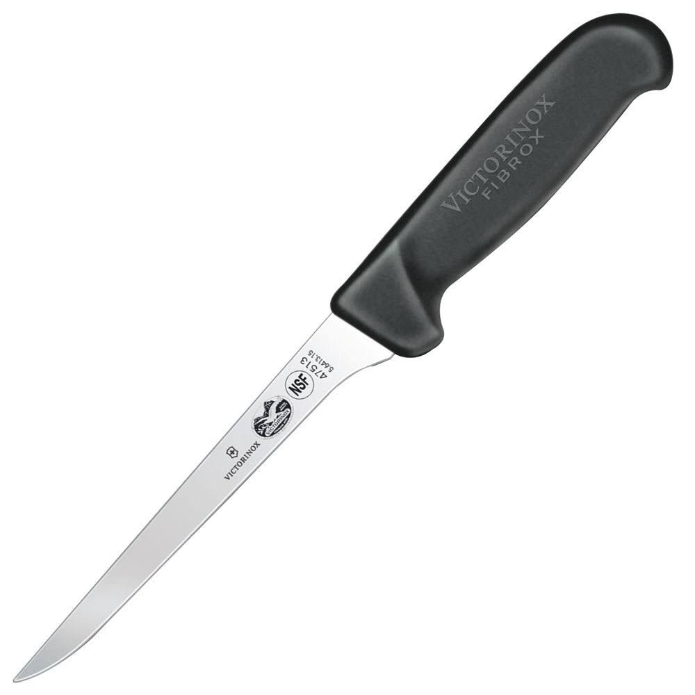 Victorinox 40513 Straight Narrow Flexible Boning Knife - Fibrox Handle, 6"