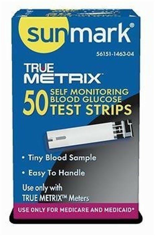 Sunmark True Metrix Monitoring Blood Glucose Test Strips - 50ct
