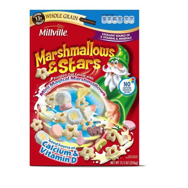 Millville Marshmallows & Stars Frosted Oat Cereal - 11.5 oz