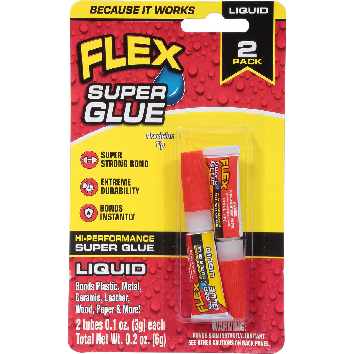 Flex Seal 2-Pack 3-gram Liquid Super Glue | SGLIQ2X3