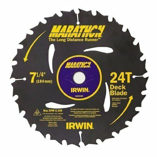 Irwin 14130 Marathon Carbide Tip Saw Blade - 7 1/4", 24 Teeth