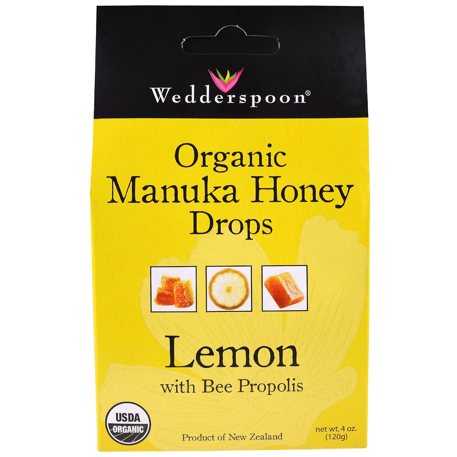Wedderspoon Organic Manuka Honey Lozenges - Lemon with Bee Propolis