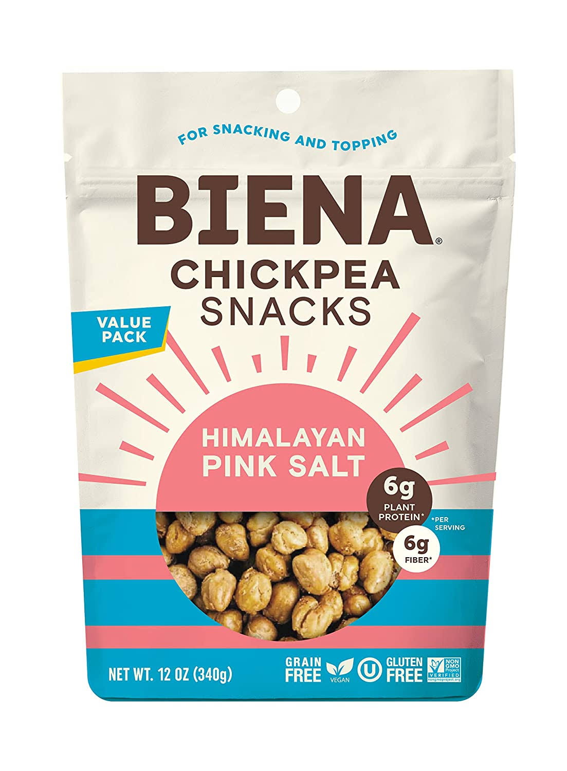 Orchard Valley Harvest Chickpea Chips, Pink Himalayan Salt - 3.75 oz