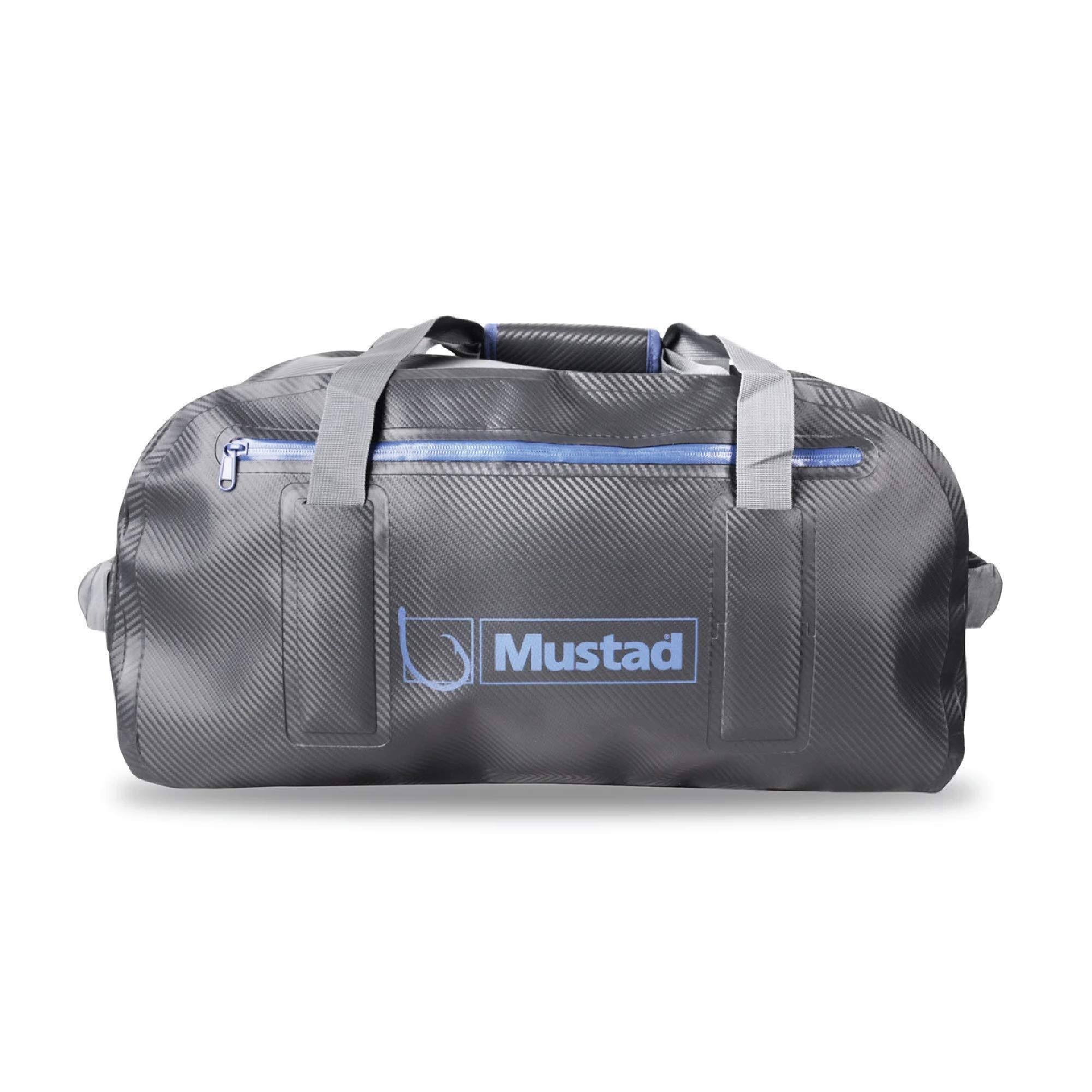 Mustad MB016 Dry Duffel Bag - Dark Grey and Blue, 50L