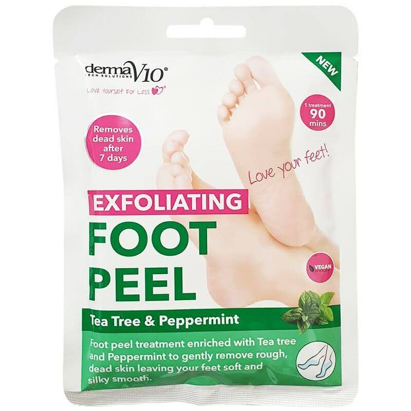 Derma V10 Exfoliating Foot Peel with Tea Tree & Peppermint