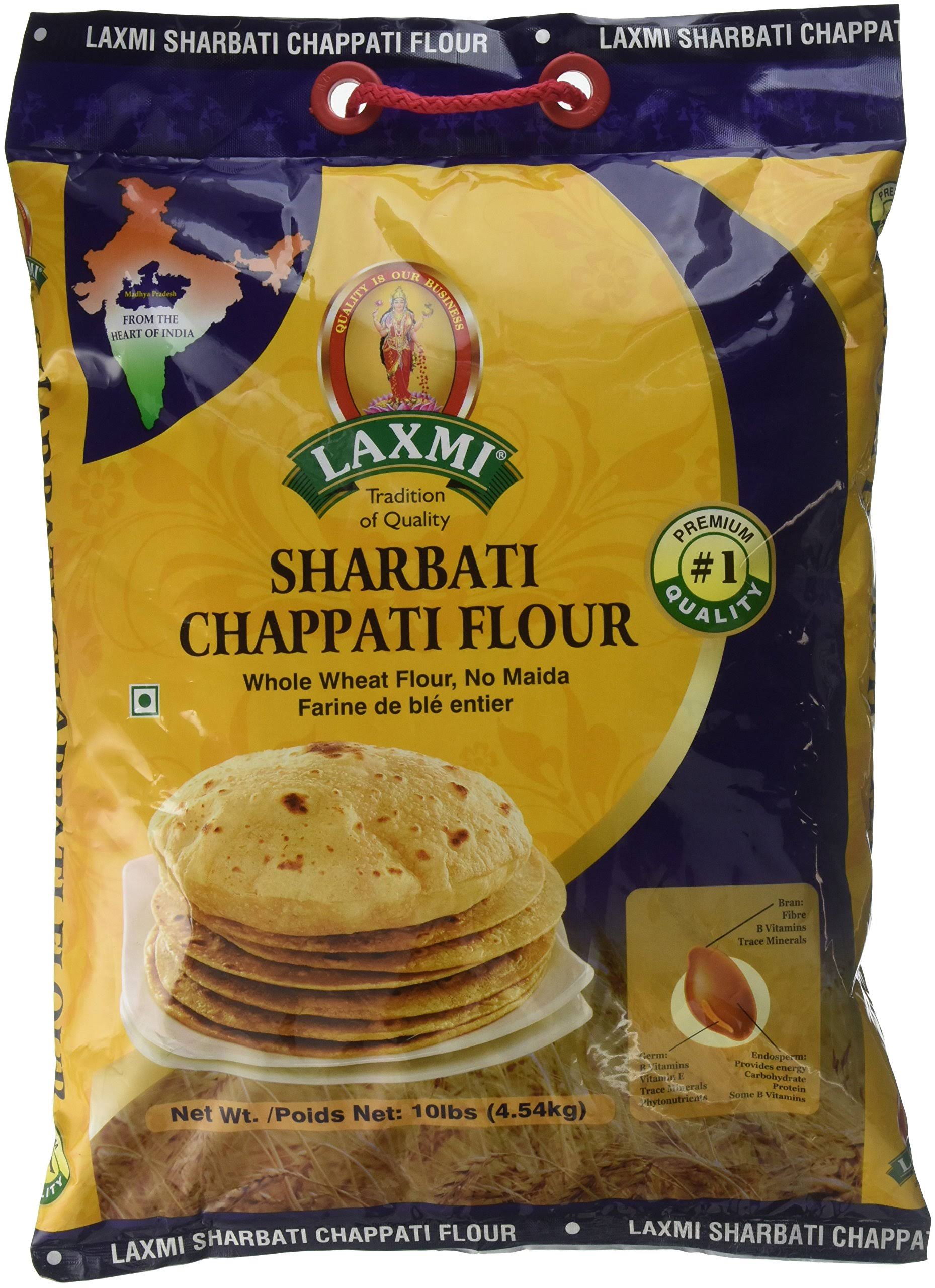 Laxmi All-Natural Whole Wheat Sharbati Chappati Flour - 10 lb