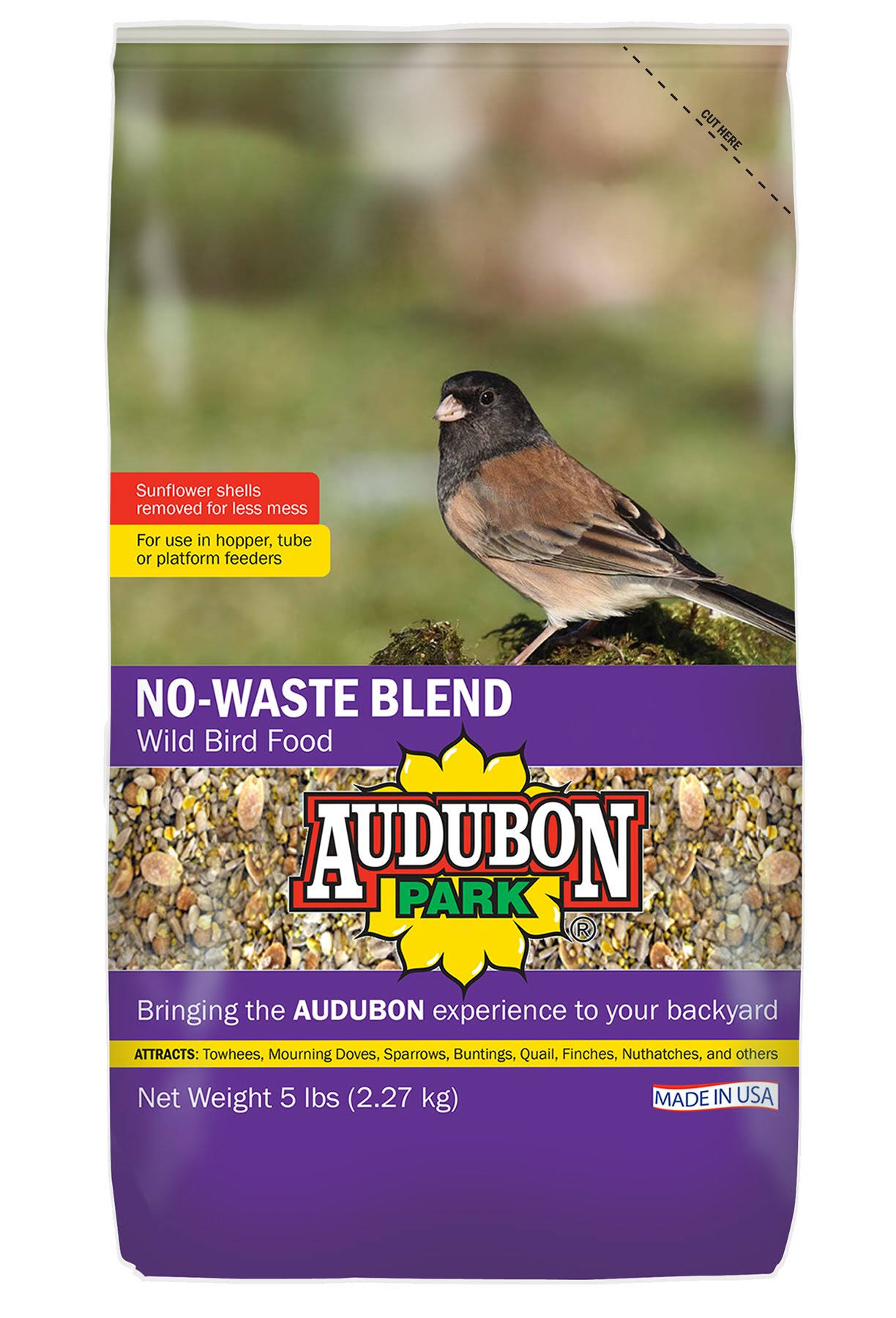 Audubon Park Premium No Waste Wild Bird Food - Gourmet Blend, 5lbs