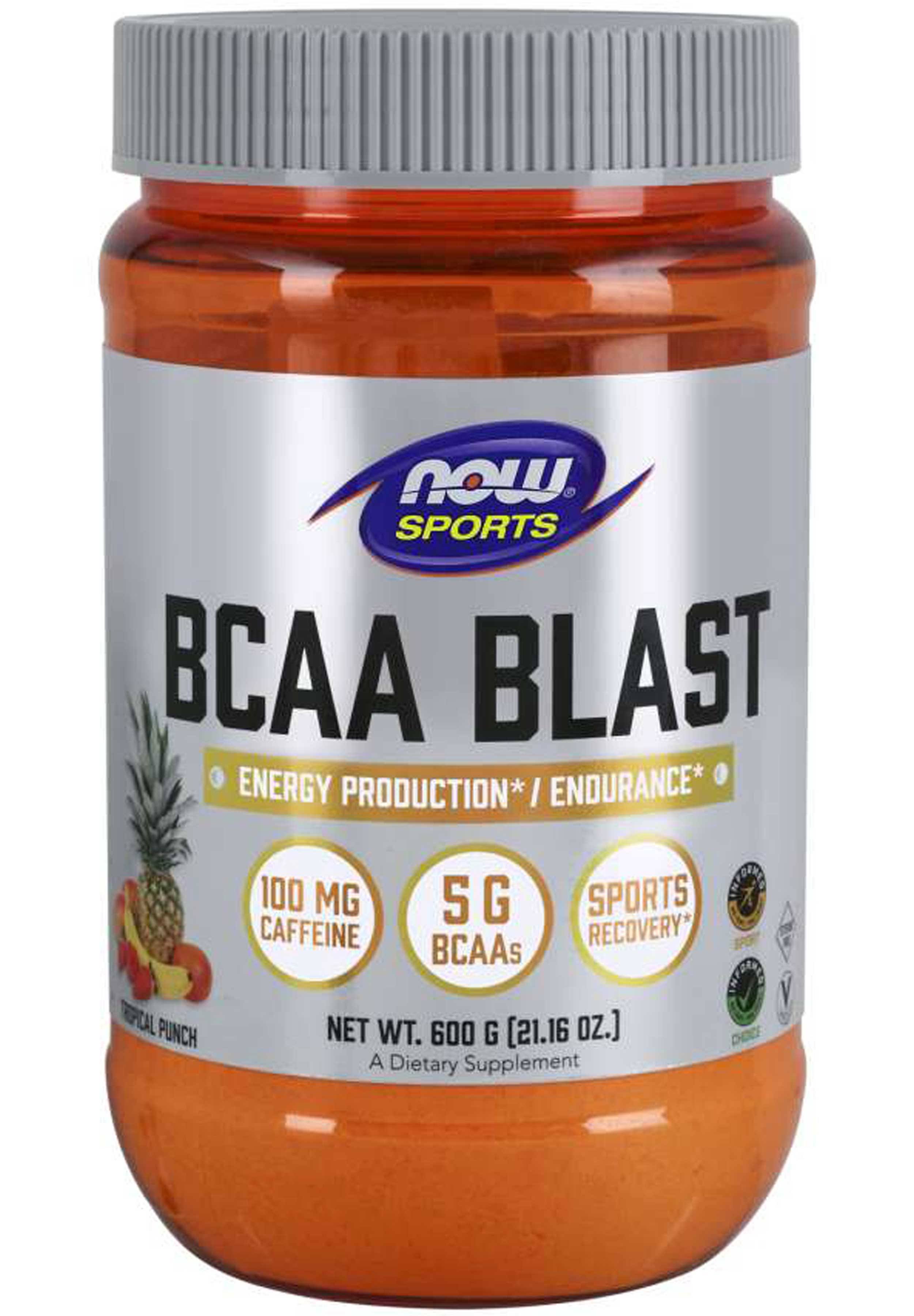 Now Foods BCAA Blast Powder, Tropical Punch Flavor - 600 Grams
