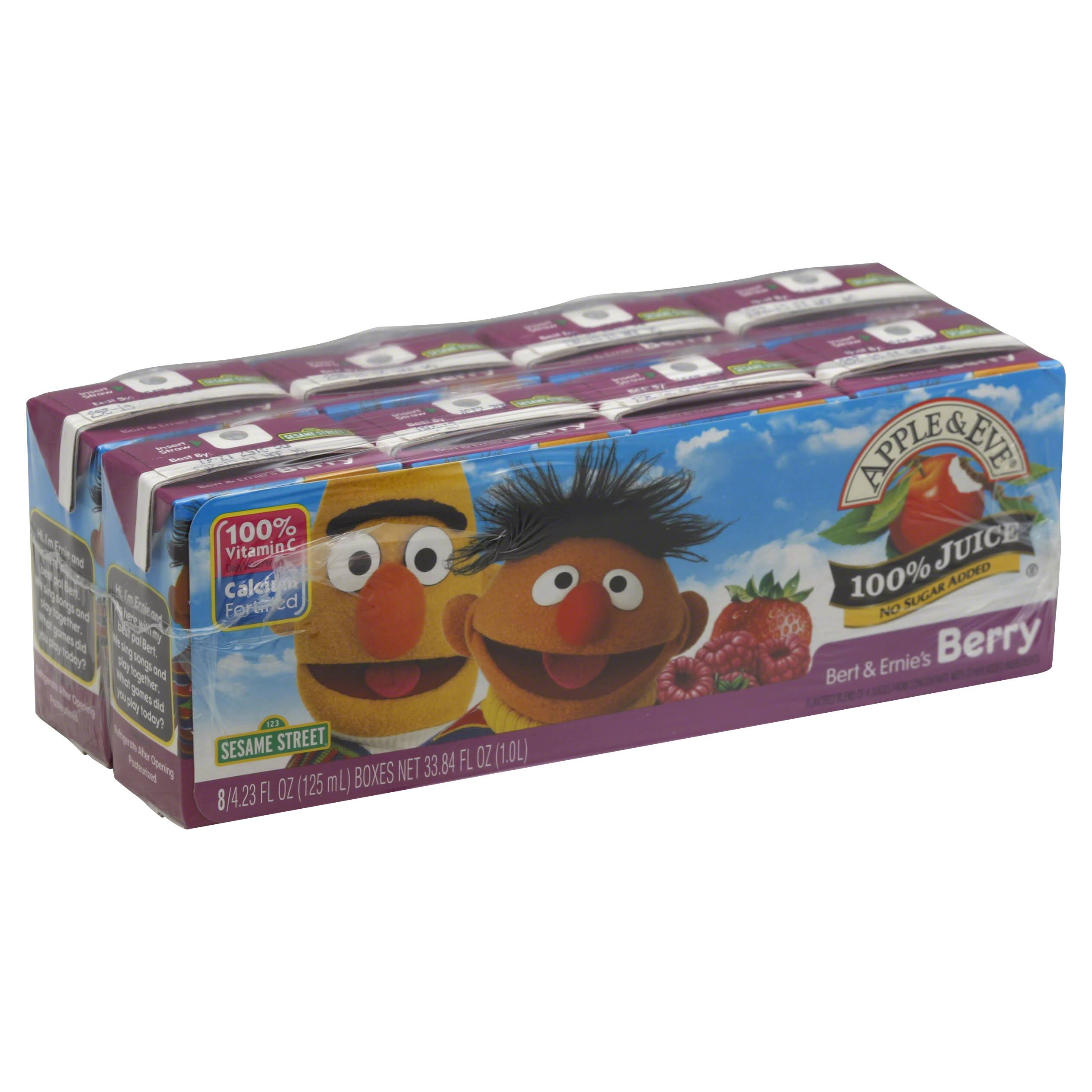 Apple and Eve Sesame Street Juice - Bert and Ernie's Berry, 4.23oz, 40ct