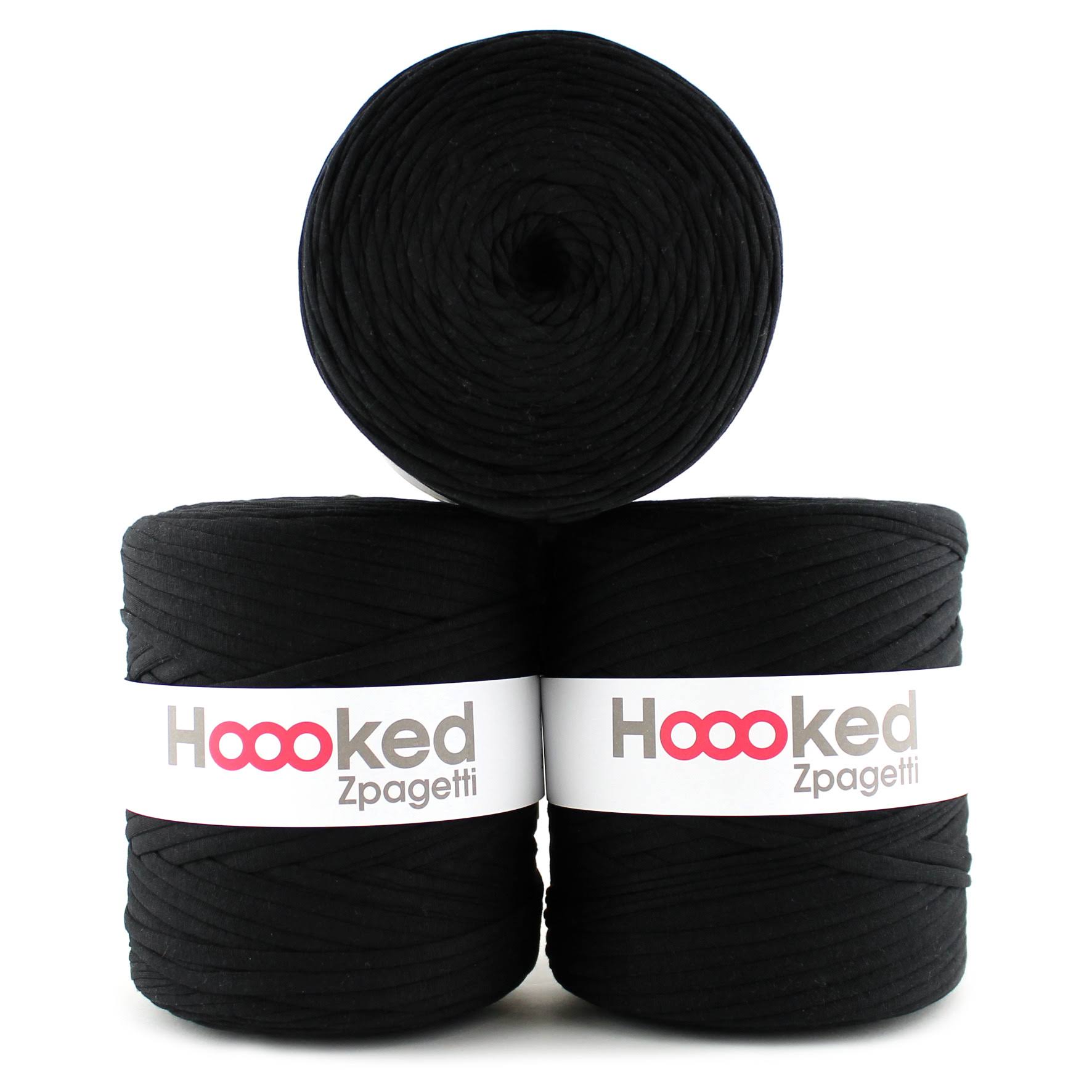 Hoooked Zpagetti Yarn - Classic Black - Pure Black Shades*