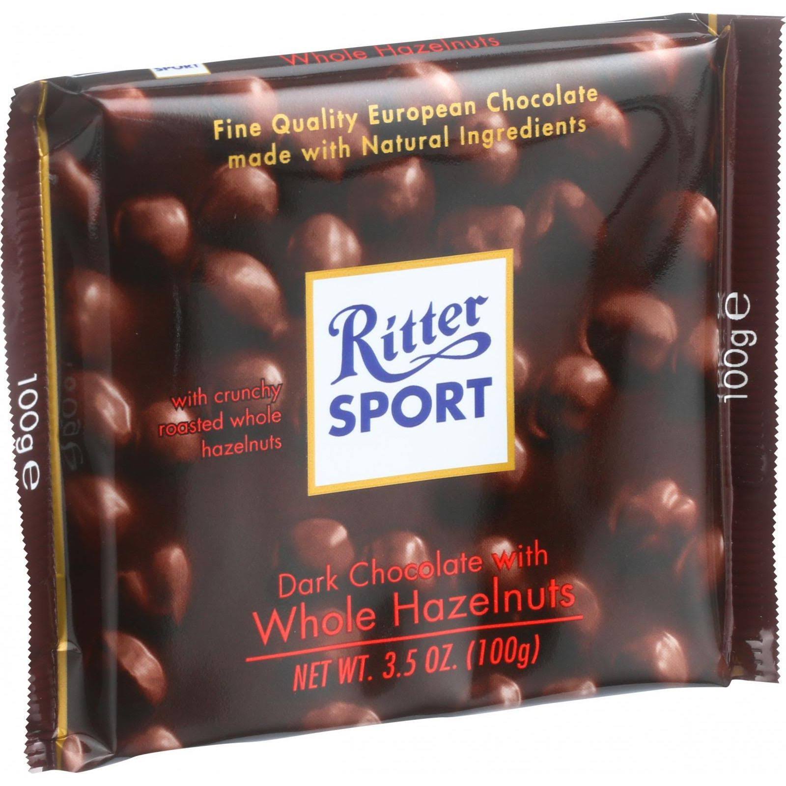 Ritter Sport - Dark Chocolate With Whole Hazelnuts, 100g
