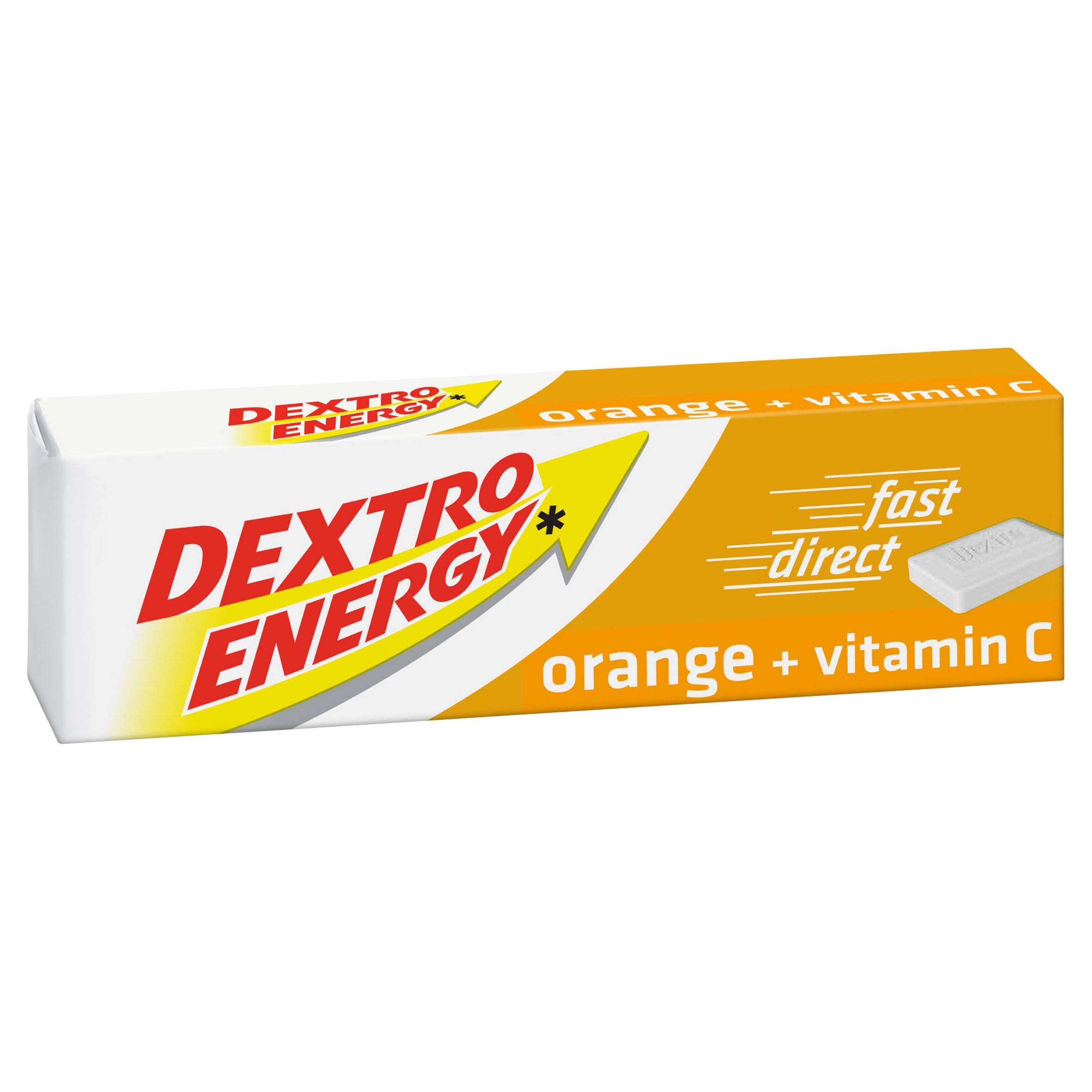 Dextro Energy Dextrose Tablets - Orange Flavour, 47g, 2 Pack