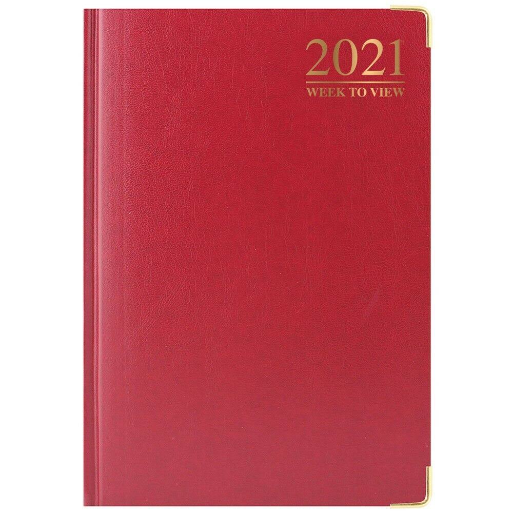 A6 Padded Week To View 2021 Diary Assorted