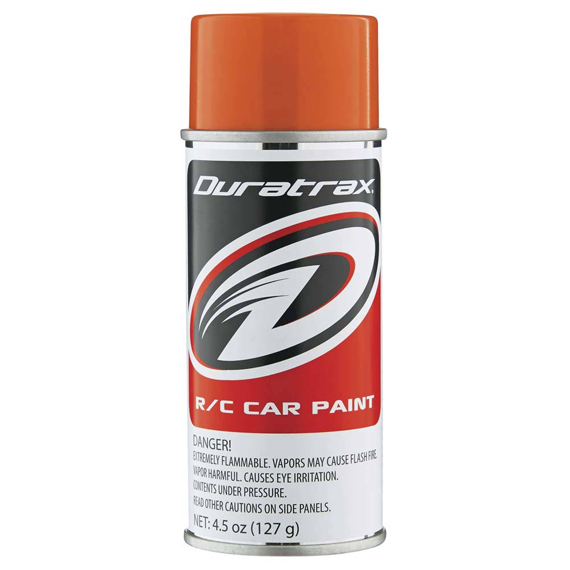 Duratrax Polycarbonate Radio Control Vehicle Body Spray Paint - 4.5oz, Candy Orange