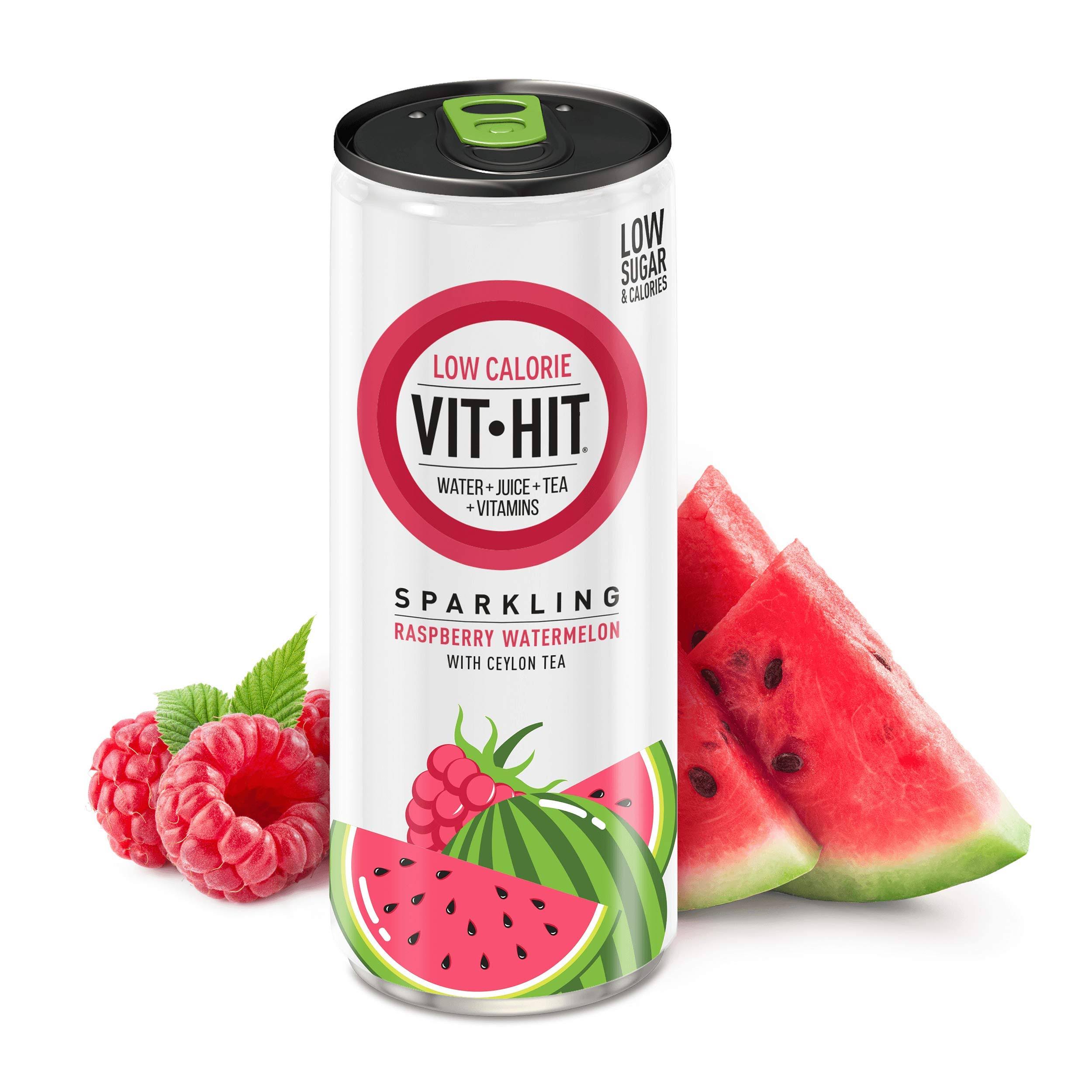 Vit Hit Sparkling Raspberry & Watermelon - Pack of 12