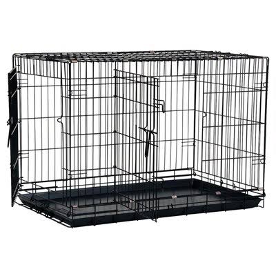 Precision Pet Great Crate Double Door Dog Crate - Black, 24" x 18" x 20"