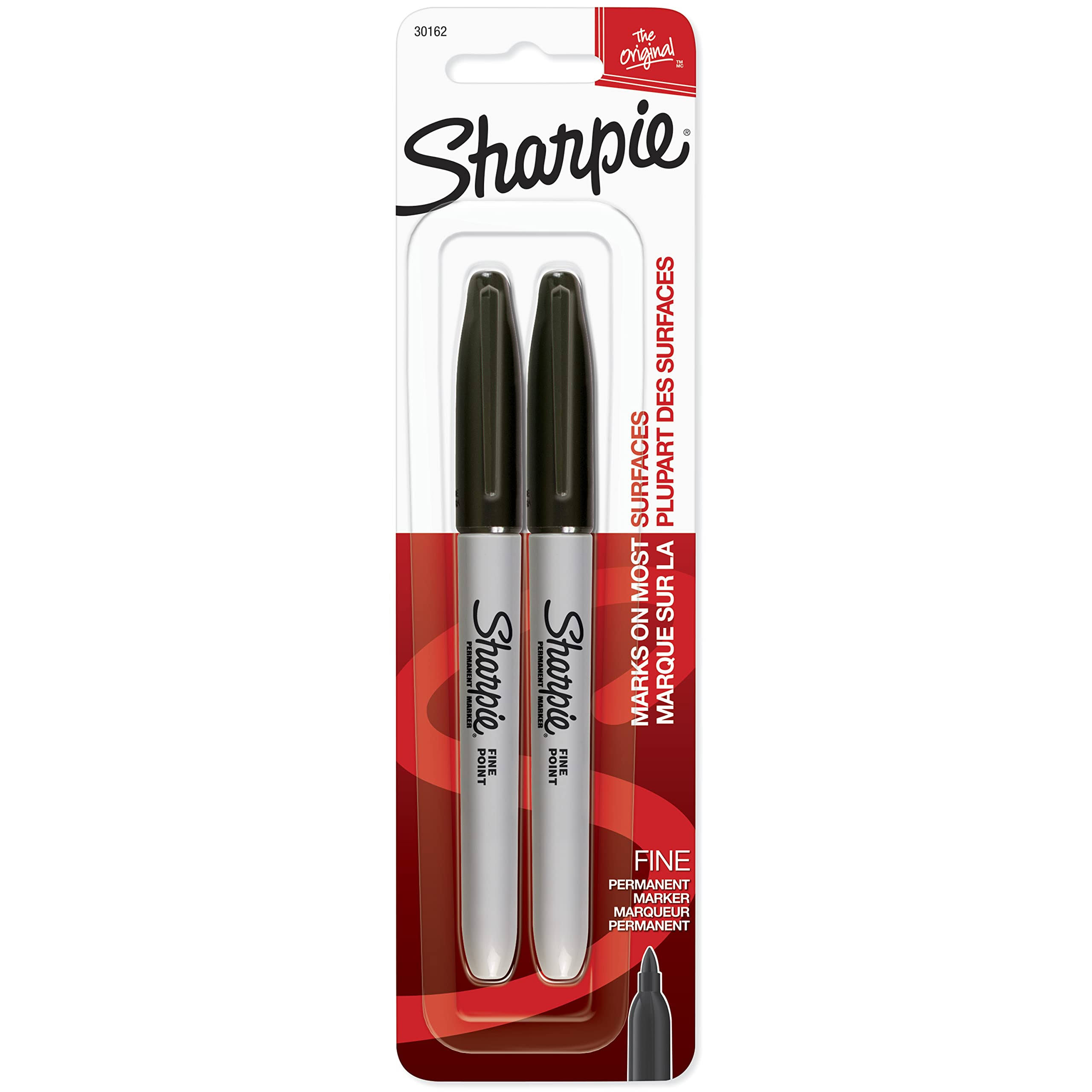 Sharpie Permanent Marker - Black, Fine Point, Black