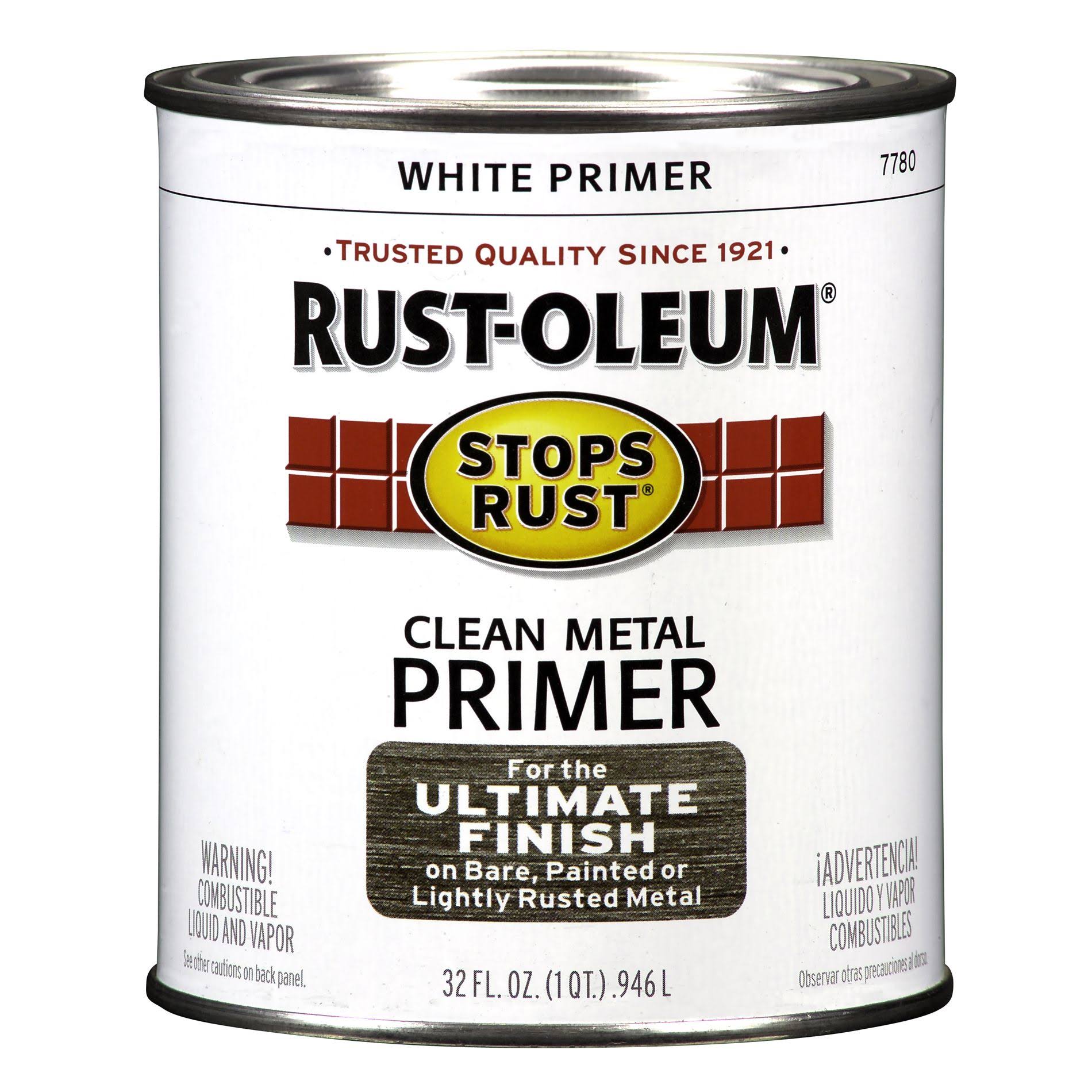 Rust-Oleum Clean Metal Primer - Flat White, 32oz