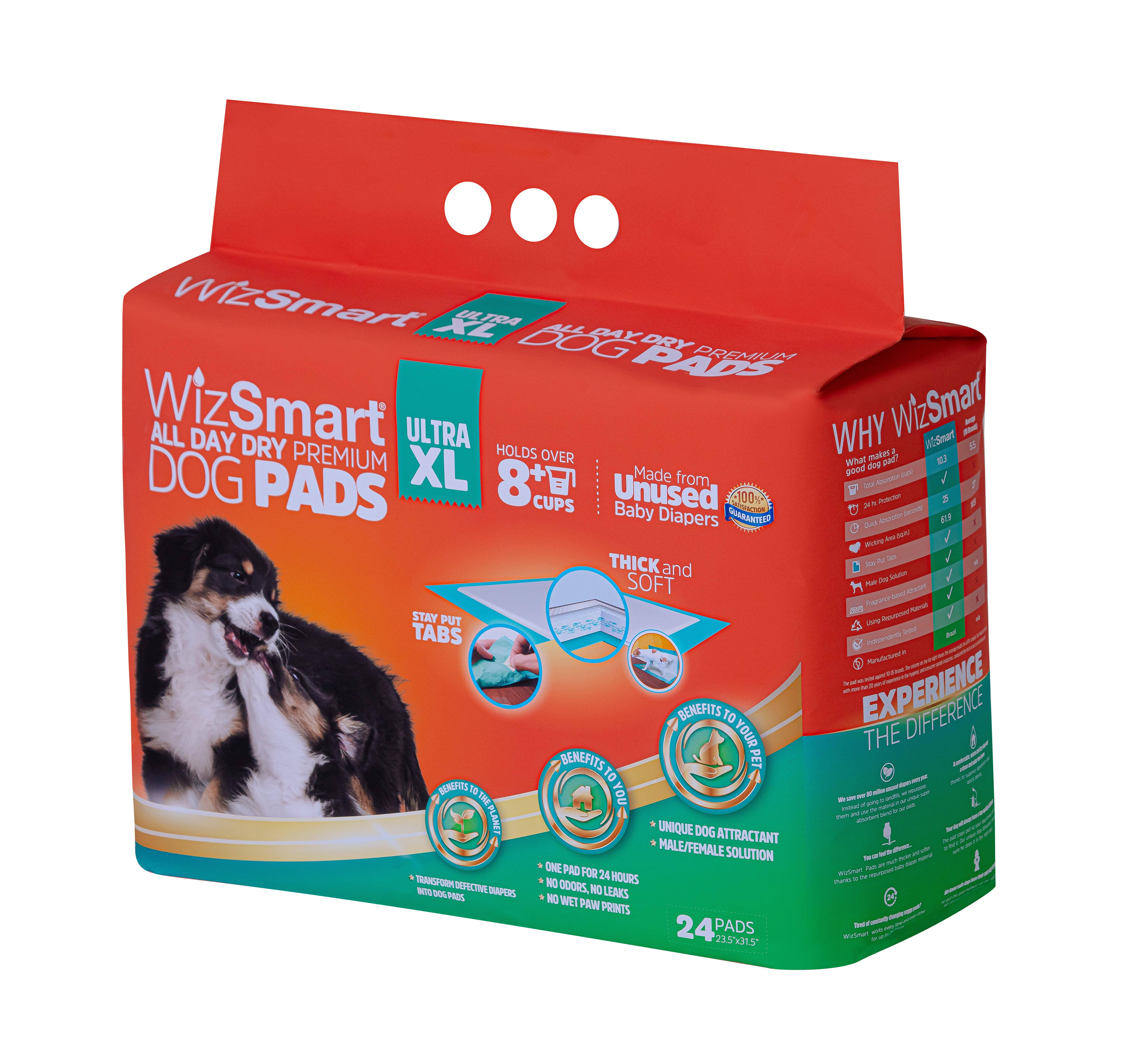 WizSmart Dog and Puppy Training Pads Ultra XL - 24pk