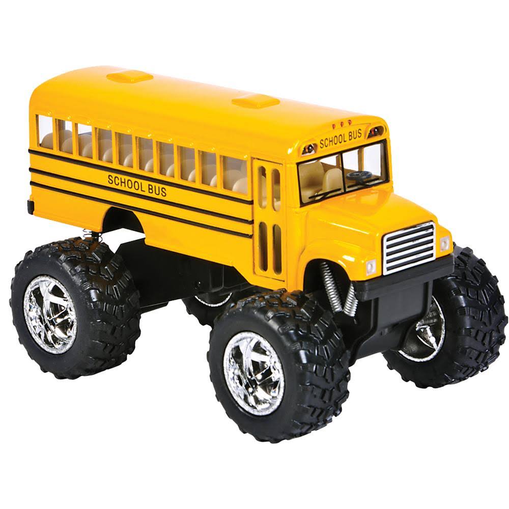 DDI Toysmith Monster School Bus Die Cast - Yellow, 5"