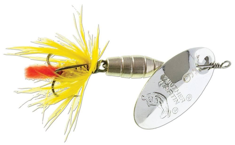 Panther Martin Spinner Fishing Lure - Silver/Yellow, 1/16oz