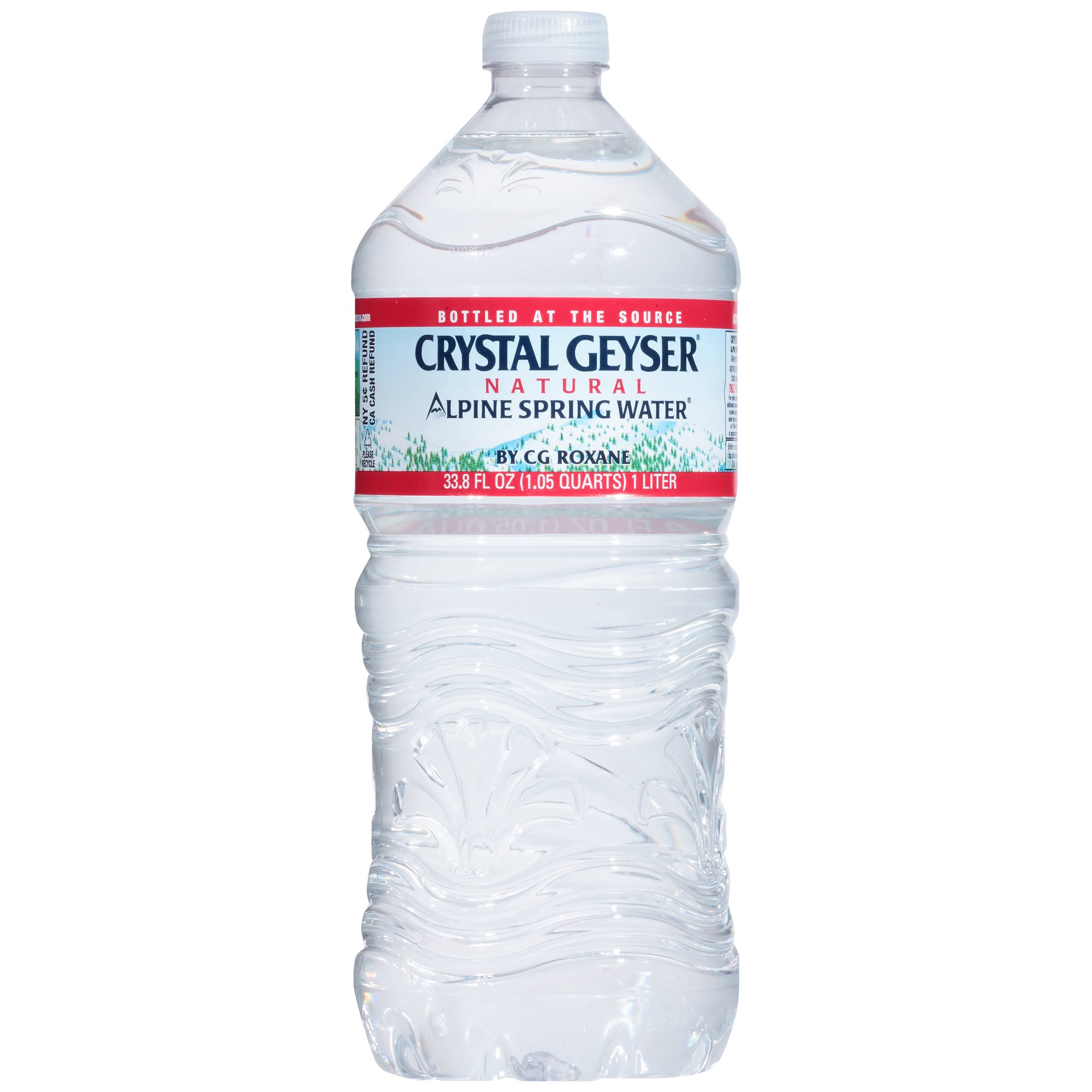 Crystal Geyser Alpine Spring Water - Case of 15 - 1 Liter
